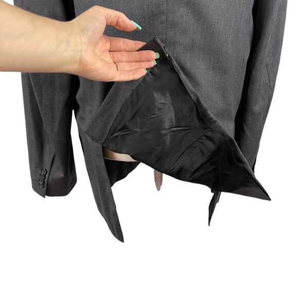 Banana Republic Men's Single Breasted Tailored Suit Jacket Dark Charcoal Sz 44R - Picture 11 of 16